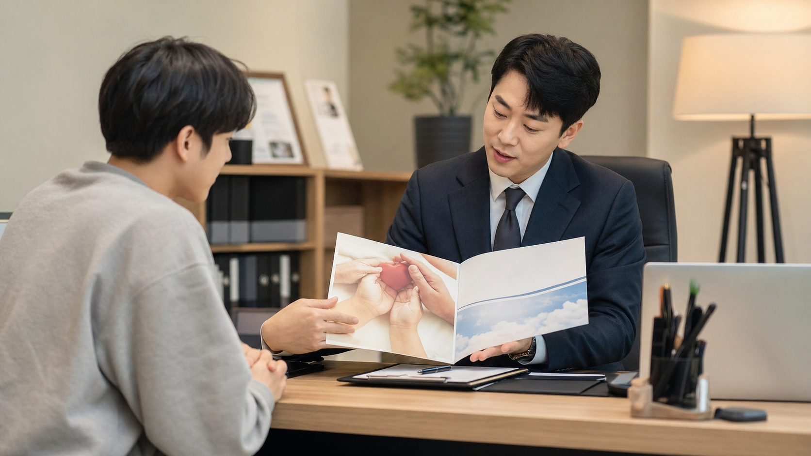 한국장학재단 기부장학금 상담 장면