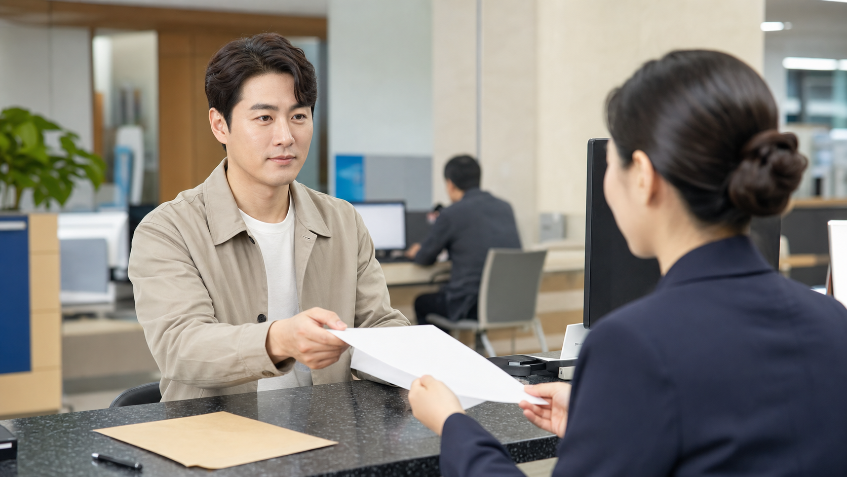 월세 세액공제 신청 서류 제출 장면