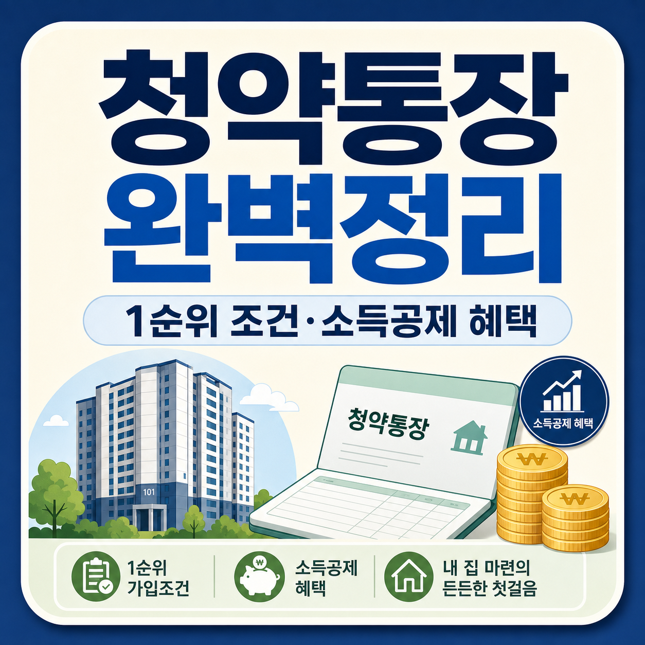 주택청약종합저축 1순위 조건과 소득공제 혜택
