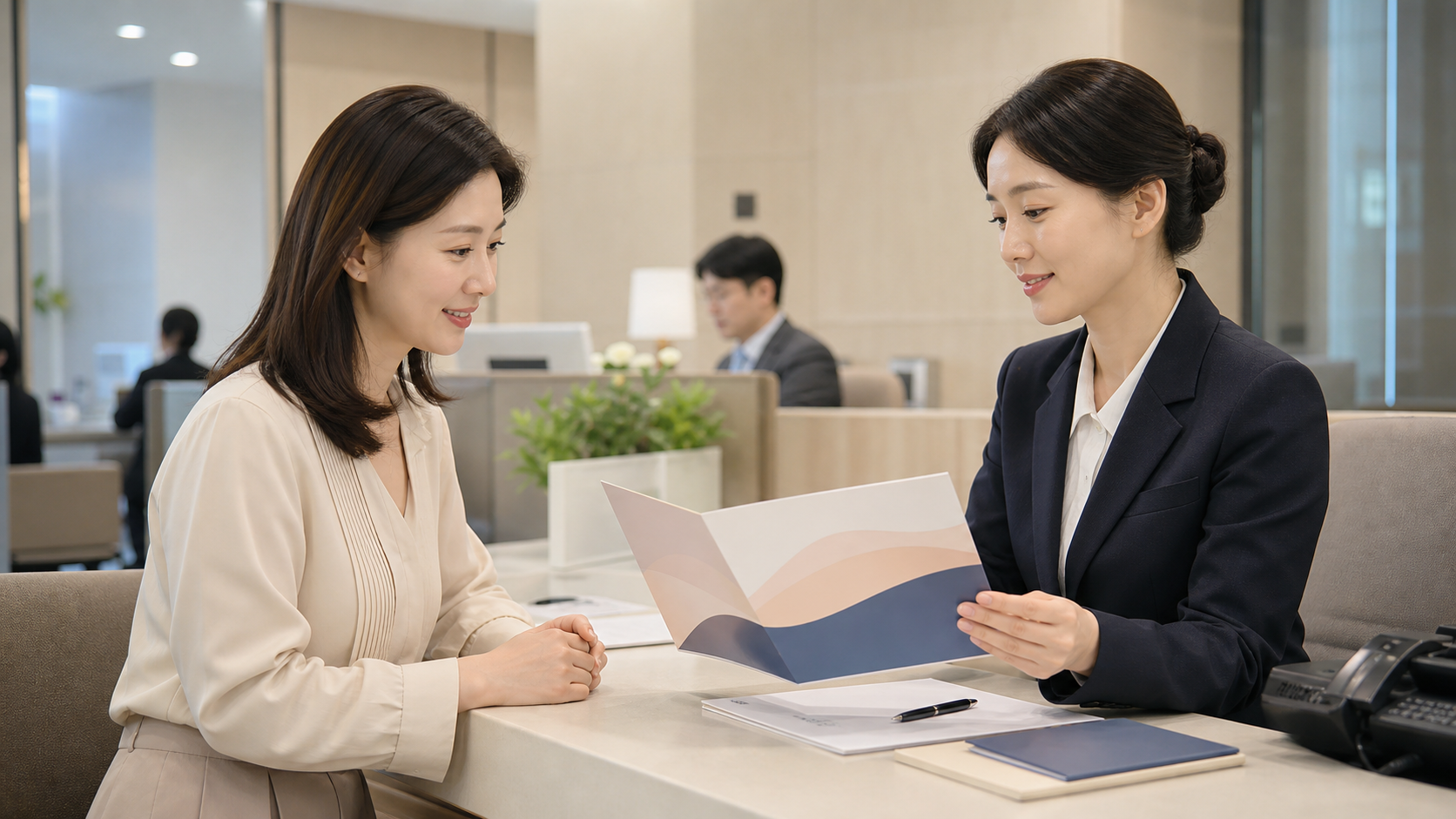 ISA계좌 가입 상담 받는 모습