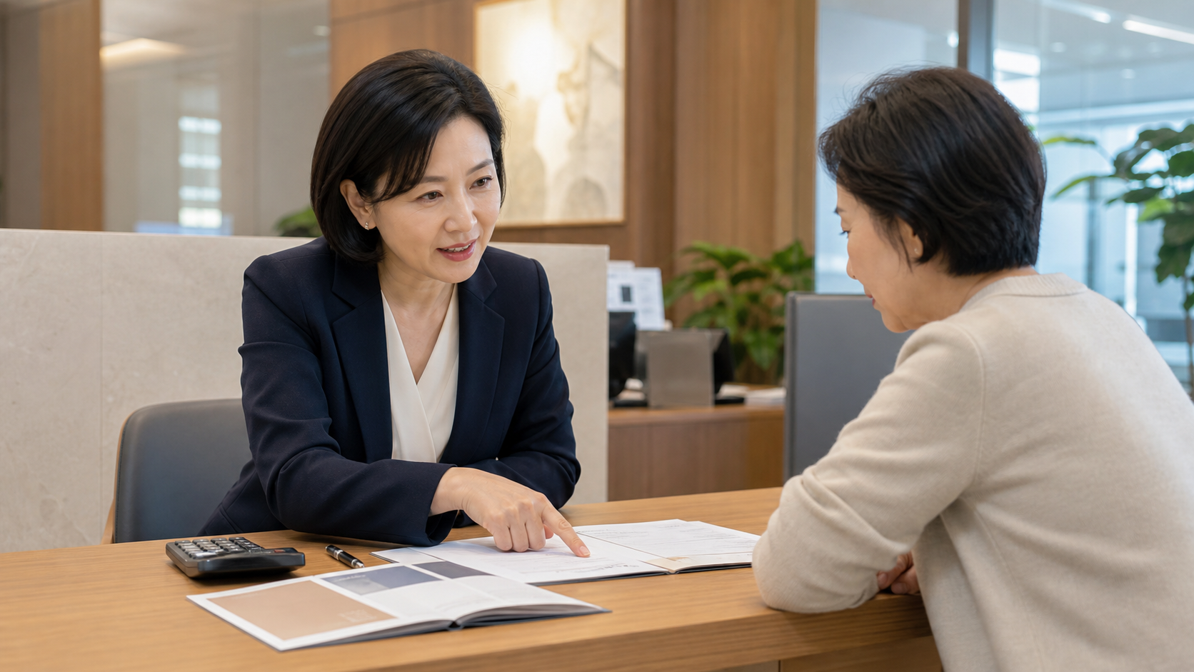 서민금융 저금리대출 상담받는 모습