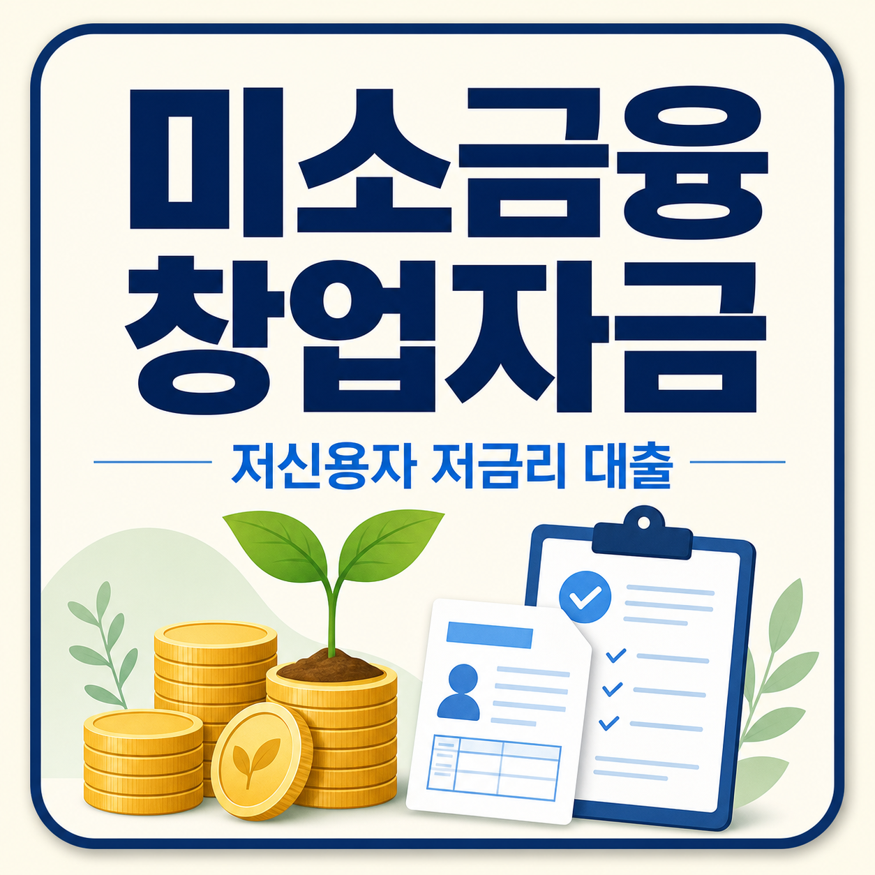 저신용자 위한 미소금융 창업·운영자금 대출 안내