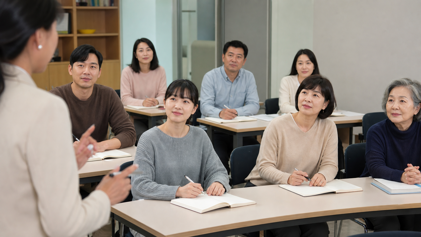 평생교육이용권을 활용한 성인학습 강의실 풍경