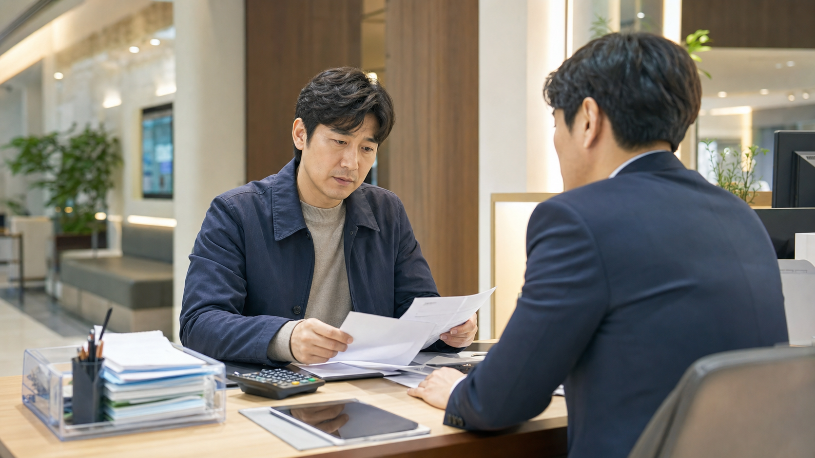 새출발기금 채무조정 상담받는 모습