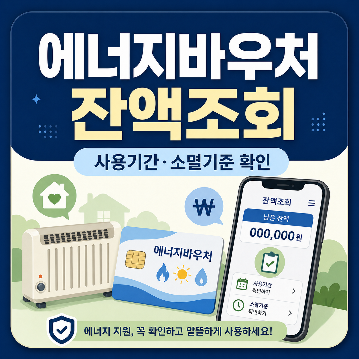 에너지바우처 잔액조회 방법과 사용기간 소멸 기준